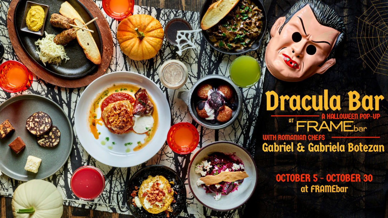 DRACULA Bar A Halloween PopUp at FRAMEbar with Romanian Chefs Gabriel