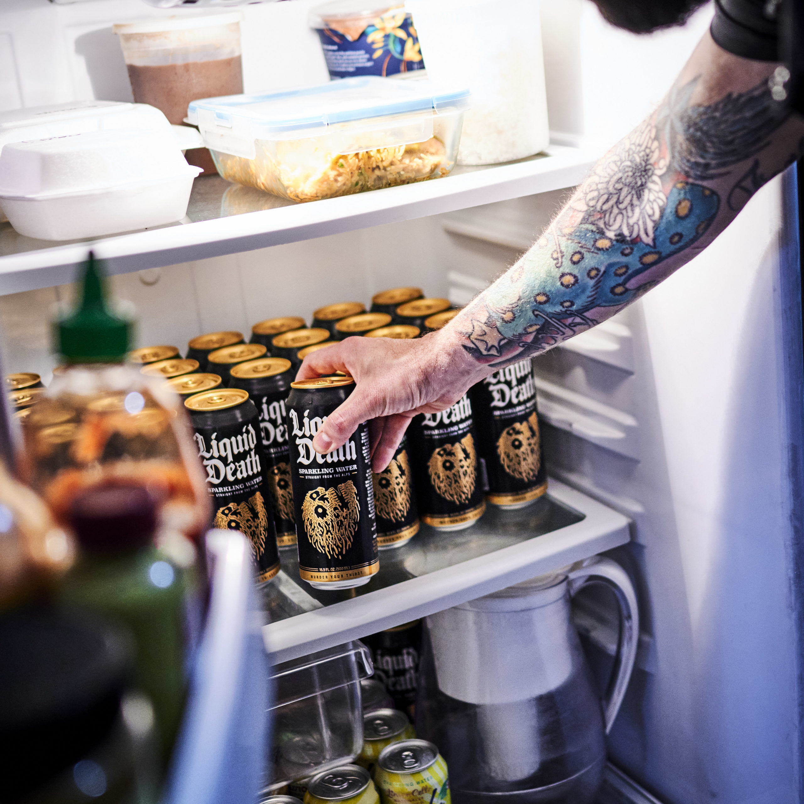 Mabel Gray bartender Max Schikora's home refrigerator is always stocked full of sparkling water varieties. Photos by Joe Vaughn.