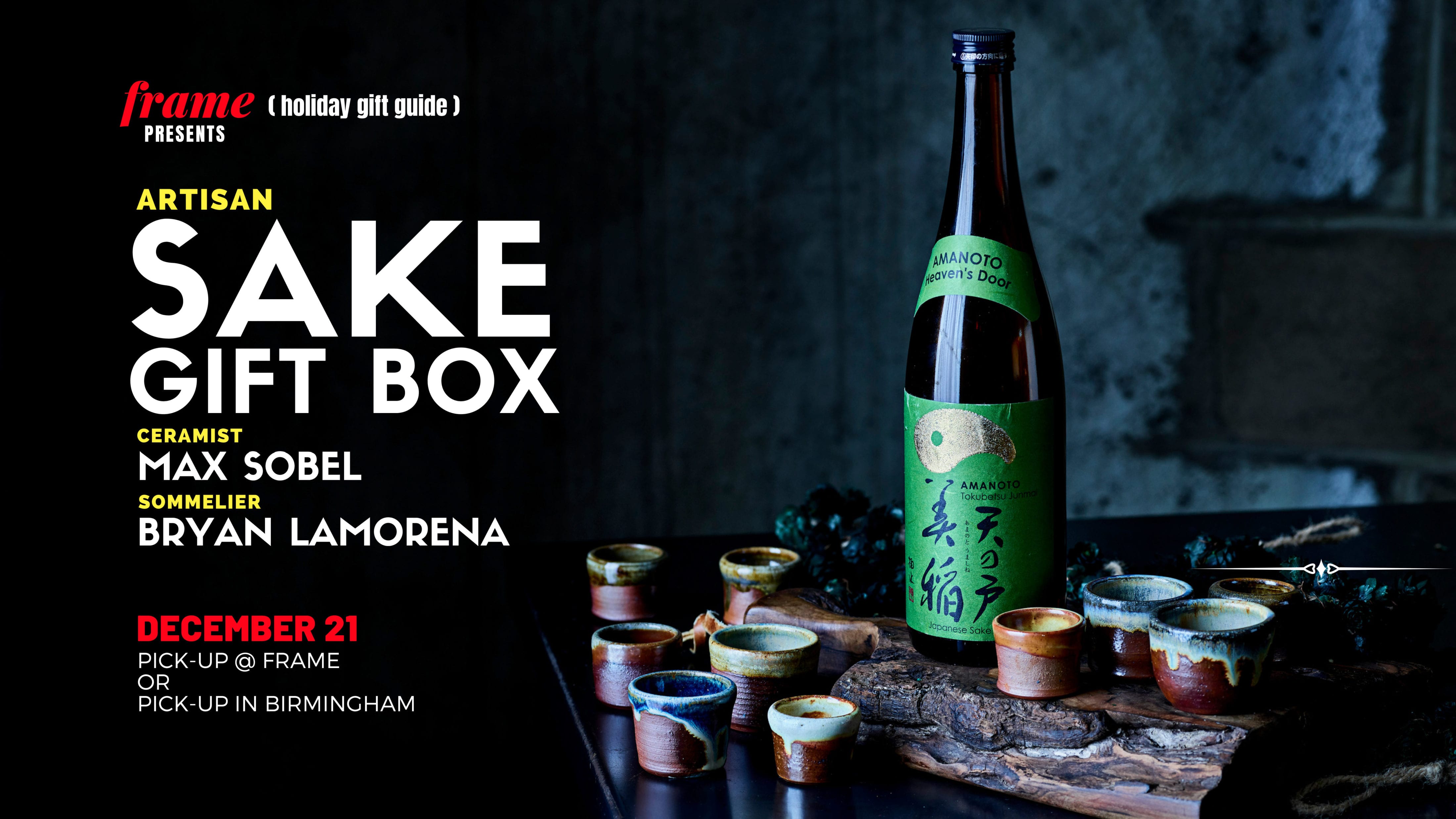 frame (holiday gift guide) Artisan Sake Gift Box by Ceramist Max Sobel